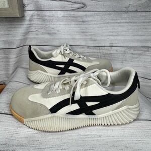 DF De Florence Women's Shoes Italy Vintage Sneaker Size 8.5/40 White Black